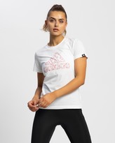 Thumbnail for your product : adidas Women's White Short Sleeve T-Shirts - Outlined Floral Graphic Tee - Size XS at The Iconic