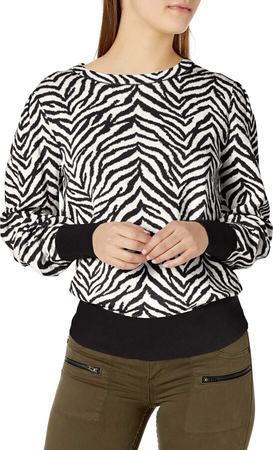 Animal Print Crewneck Sweater | ShopStyle