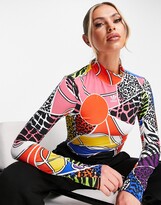 Thumbnail for your product : adidas x Rich Mnisi graphic print bodysuit in multi