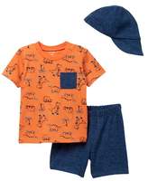 Thumbnail for your product : Petit Lem PL Baby by T-Shirt, Shorts, & Cap 3-Piece Set (Baby Boys 3-9M)