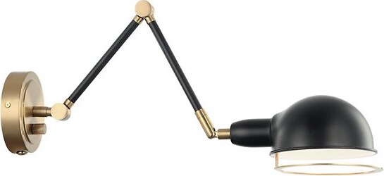 Alder & Ore Mari Swing Arm Wall Sconce in Black