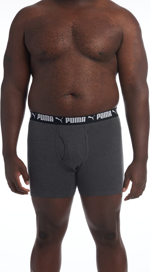 Puma Men's Big & Tall 3 Pack Cotton Stretch Boxer Briefs - ShopStyle
