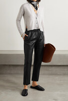 Thumbnail for your product : Theory Leather Straight-leg Pants - Black