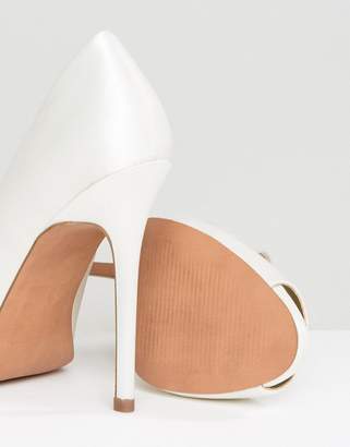 ASOS Design Praise Bridal Peep Toe High Heels