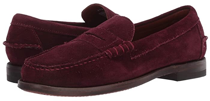 burgundy suede loafers womens