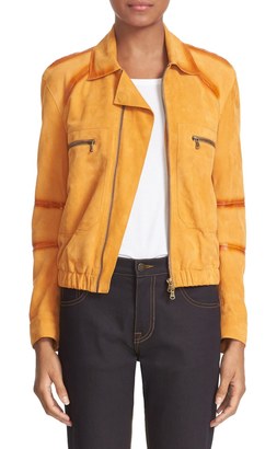 Tomas Maier Suede Bomber Jacket