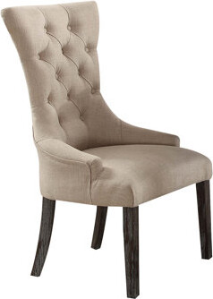 Red Barrel Studio Gerardo Linen Dining Chair (Set of 2)