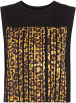 Thumbnail for your product : Alexander Wang Matrix Cropped Leopard Barcode Tank