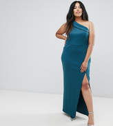 Thumbnail for your product : ASOS Curve CURVE One Shoulder Maxi Dress with Exposed Zip