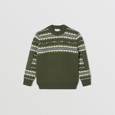 Thumbnail for your product : Burberry Childrens Fair Isle Wool Cashmere Jumper