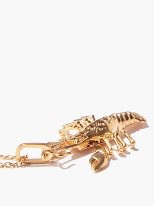 Saint Laurent Lobster Pendant Necklace - Gold
