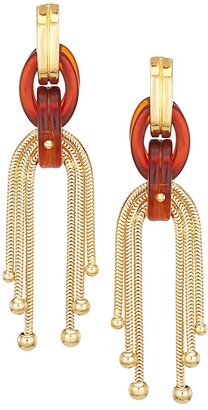 Gas Bijoux Mamba 24K Gold-Plated & Acetate Drop Earrings