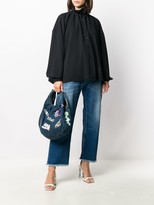 Thumbnail for your product : MM6 MAISON MARGIELA Ruched-Collar Long-Sleeve Blouse