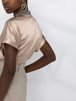 Thumbnail for your product : Fabiana Filippi Crystal Collar Shirt