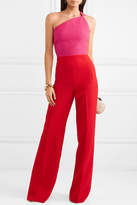 Thumbnail for your product : Roland Mouret Truro One-shoulder Two-tone Wool-crepe Jumpsuit
