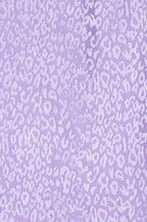 Thumbnail for your product : Les Rêveries Tropical Pajama Pants in Purple Leopard Jacquard | FWRD