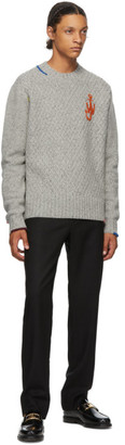 J.W.Anderson Grey Knit Crewneck Sweater