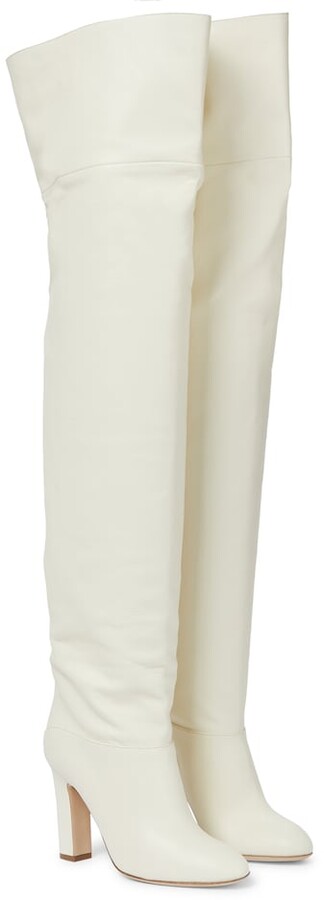 white over knee boots