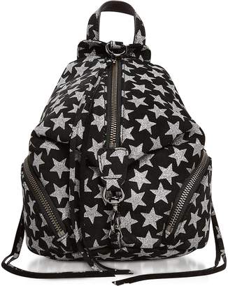 Rebecca Minkoff Black Leather Convertible Mini Julian Backpack w/Stars