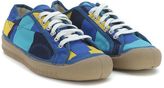 Thumbnail for your product : Comme des Garcons Blue And Yellow Patchwork Sneakers