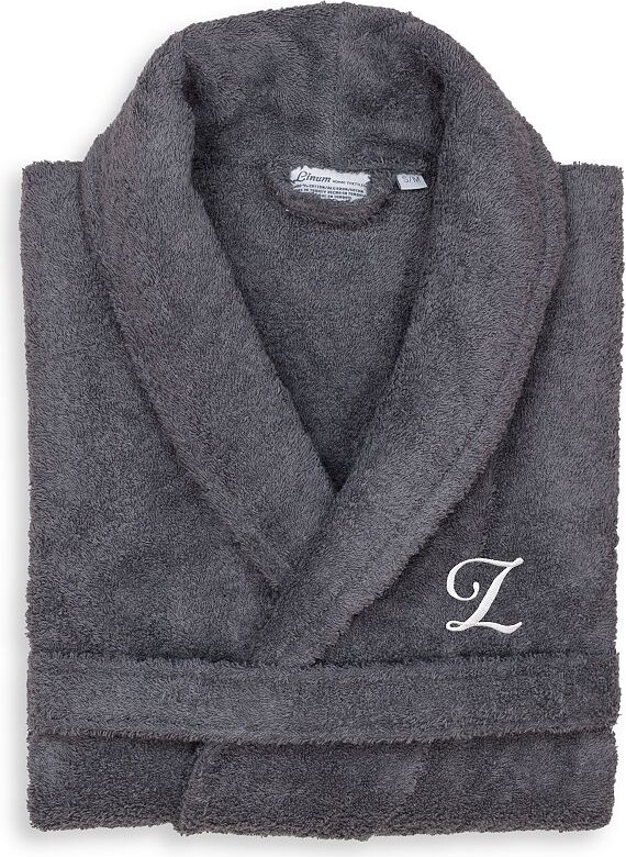 Linum Home Textiles Turkish Cotton Personalized Unisex Tie Front Terry Bathrobe