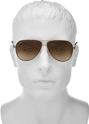 Ferragamo Gancini Temple Aviator Sunglasses, 60mm