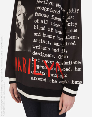 Dolce & Gabbana Jersey Sweatshirt With Marilyn Monroe Print