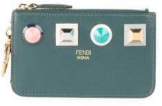 Fendi Studded Leather Rainbow Coin Holder