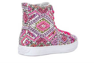 LK Embellished Canvas High Top Sneakers