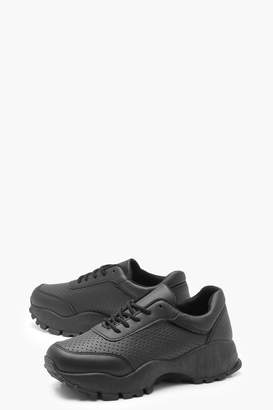 boohoo Chunky Sole Lace Up Trainers