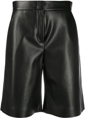 MSGM Faux Leather Knee-Length Shorts