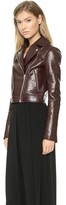 Thumbnail for your product : Alexander Wang T by Leather / Fleece Motorcycle Jacket