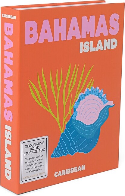 DesignWorks Ink Bahamas Book Storage Container with Lid, Paperboard, Multicolored (TBBX-101)