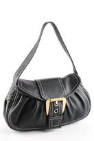 Thumbnail for your product : Celine Black Pebbled Leather Gold Tone Stitched Trim Shoulder Handbag FAN3150JHL