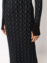 Thumbnail for your product : Marine Serre Crescent Moon Jacquard-Knit Dress