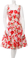 Thumbnail for your product : Oscar de la Renta Silk Midi Dress w/ Tags