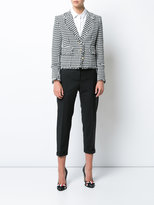Thumbnail for your product : Thom Browne Trompe L’oeil Collar Sport Coat With Fray In Gun Club Check Gimped Yarn Tweed