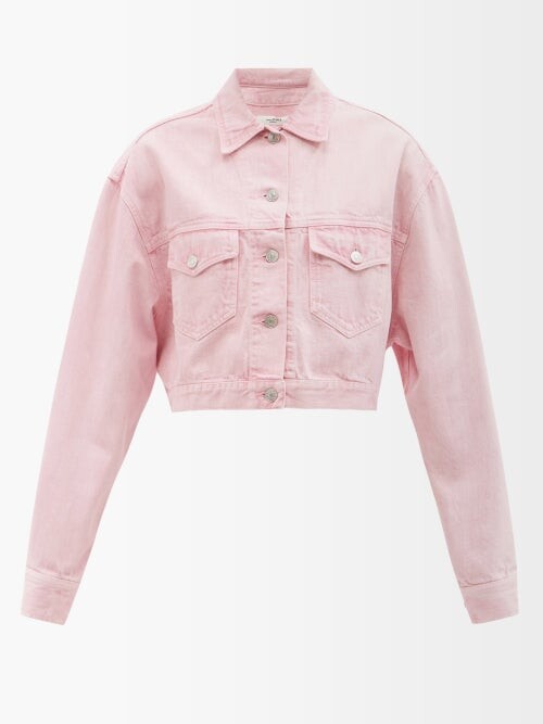 light pink jean jacket