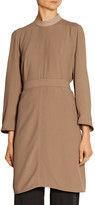 Thumbnail for your product : Rick Owens Leather-trimmed belted crepe tunic