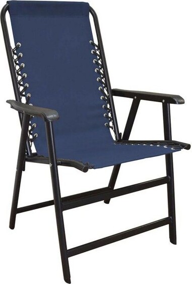 Caravan CaravanCanopySuspensionPortableFoldingSportsChairwithBungeeSuspensionandTextalineFabric,300PoundWeightCapacity,Blue