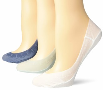 Sperry Women's Solid Laser Cut Liner 3 Pair Socks