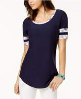 Thumbnail for your product : Ultra Flirt Juniors' Rugby-Stripe High-Low Tunic