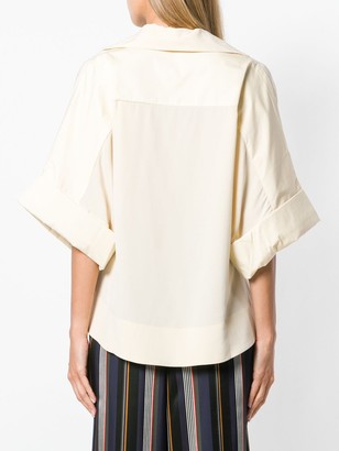 Roksanda Oversized Short-Sleeve Blouse