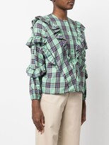 Thumbnail for your product : Roseanna Checked Ruffle-Trim Blouse