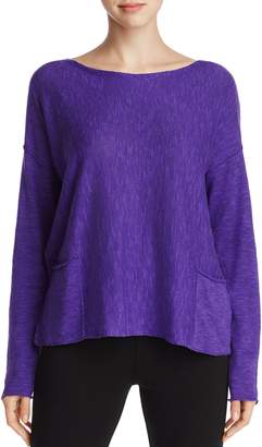 Eileen Fisher Drop Shoulder Pocket Sweater