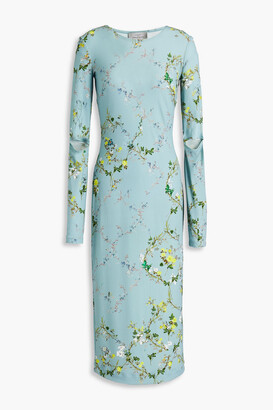 Preen by Thornton Bregazzi Luella floral-print stretch-crepe midi dress
