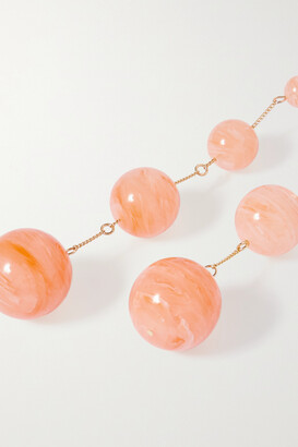 Cult Gaia Candace Gold-tone Beaded Earrings - Orange