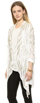 Thumbnail for your product : Haute Hippie Zebra Embellished Cloak
