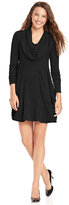 Thumbnail for your product : Kensie Dress, Long-Sleeve Cowl-Neck A-Line