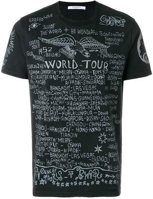 Givenchy World Tour print T-shirt